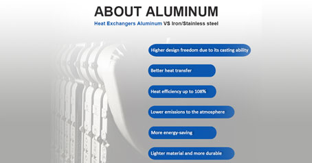 Varmevekslere Aluminium VS Jern/Rustfritt stål